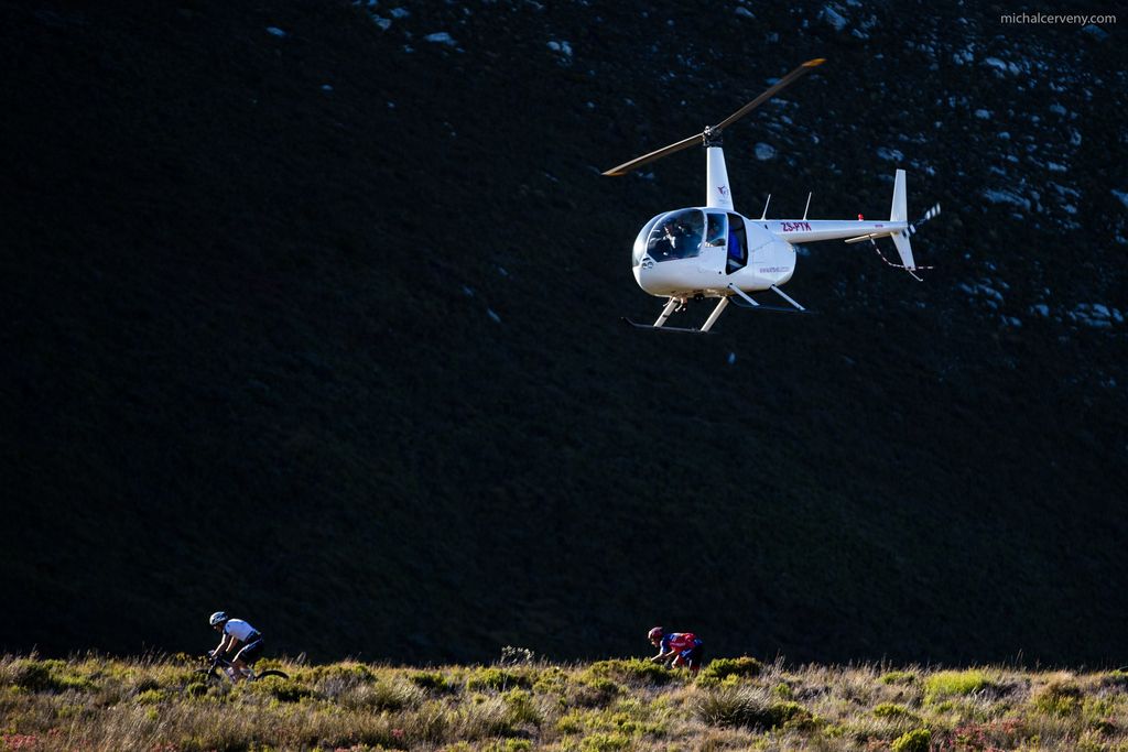 Helicopters are vital to cover the Cape Epic