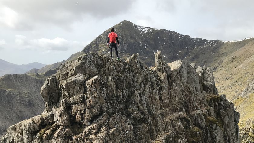 on Crib Goch&#039;s pinnacles