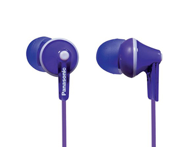 PANASONIC ErgoFit Earbud Headphones with Microphone RP-TCM125-K BLACK 