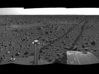 Silent Hill. Spirit--the first of two NASA Mars Exploration Rovers--landed on Mars Jan. 4, 2004. This image shows the path the rover traveled on its way to the