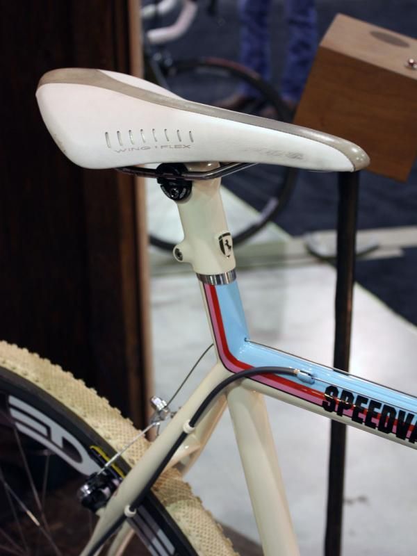 The rear brake cable is routed directly through the seat tube.