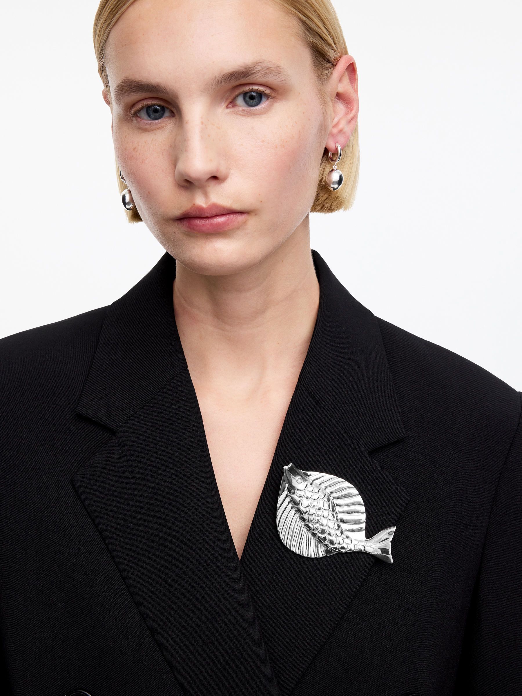 Silver-Plated Fish Brooch – Silver – Women – Arket Gb