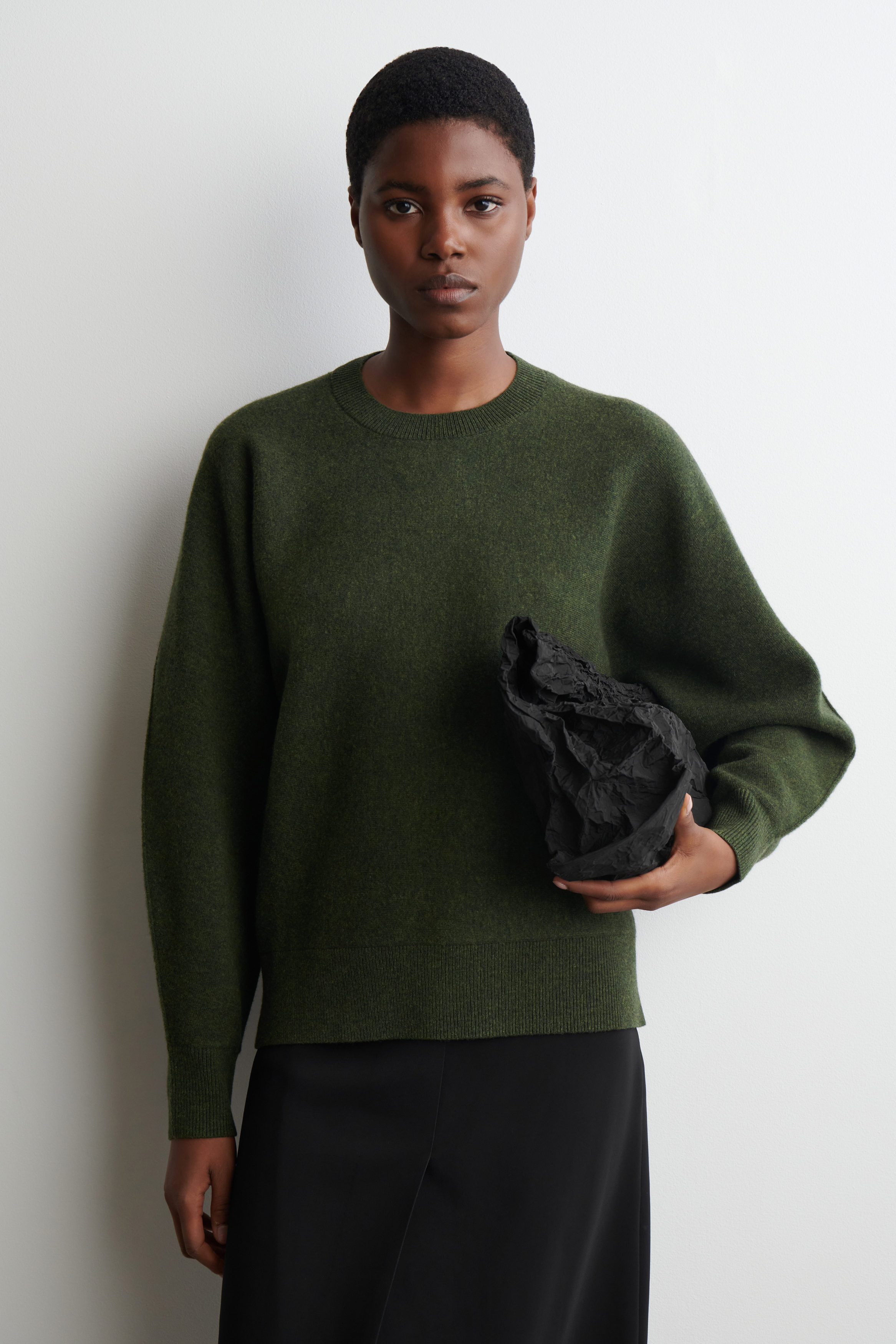 Rounded Double-Faced Wool Sweater