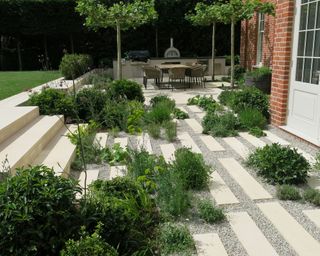 garden trends featuring a mix of hard and soft landscaping