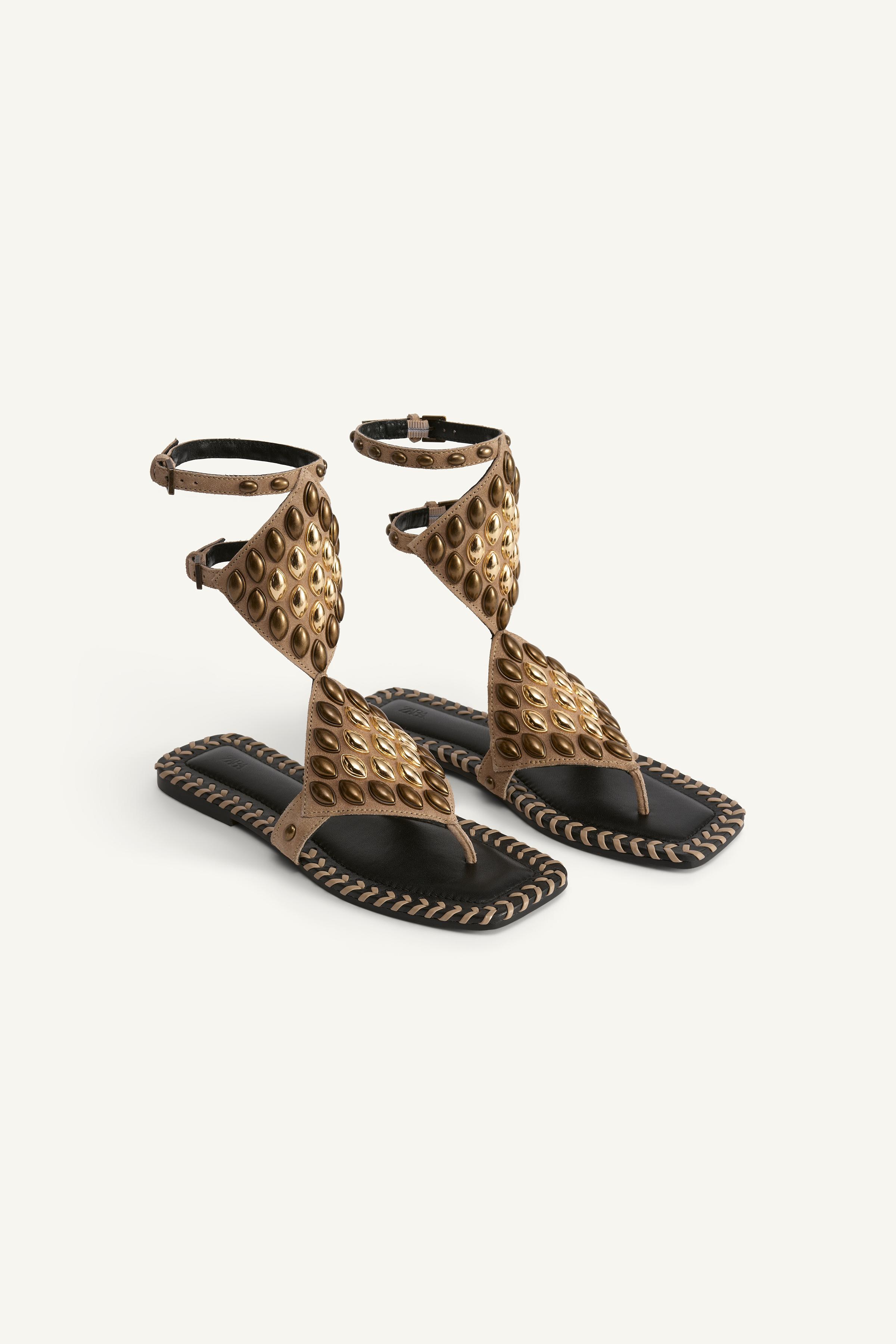 Limited Edition Studded Split Suede Sandals