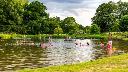 Beckenham Place Park Swimming Lake, London, England