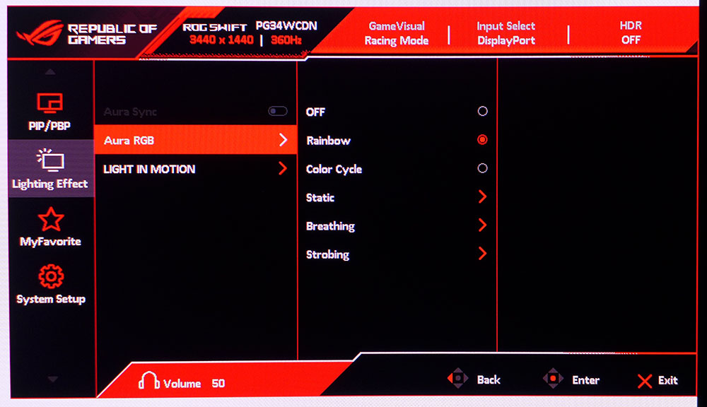 Asus ROG Swift PG34WCDN