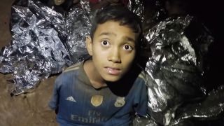 One of the 12 boys from a Thai soccer team stranded in a cave