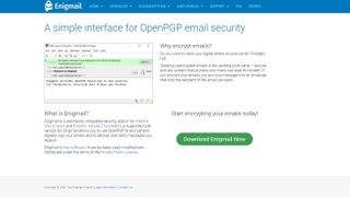 Enigmail website screenshot