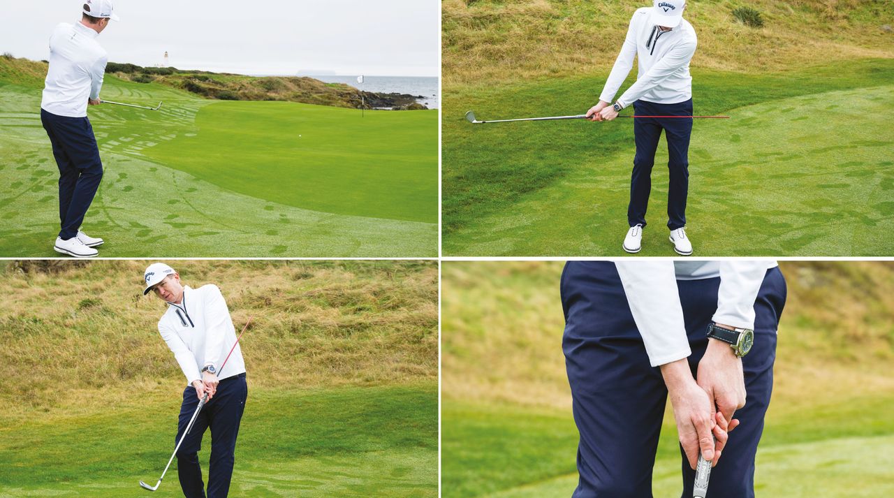 Golf Monthly Top 50 Coach Ben Emerson demonstrates how to play chip shots in the wind