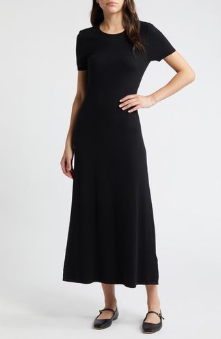 Kurzärmliges Maxi-Pulloverkleid von Francis