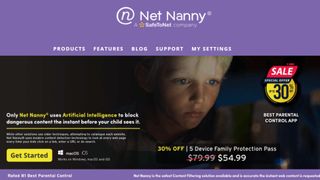 Net Nanny website screenshot.