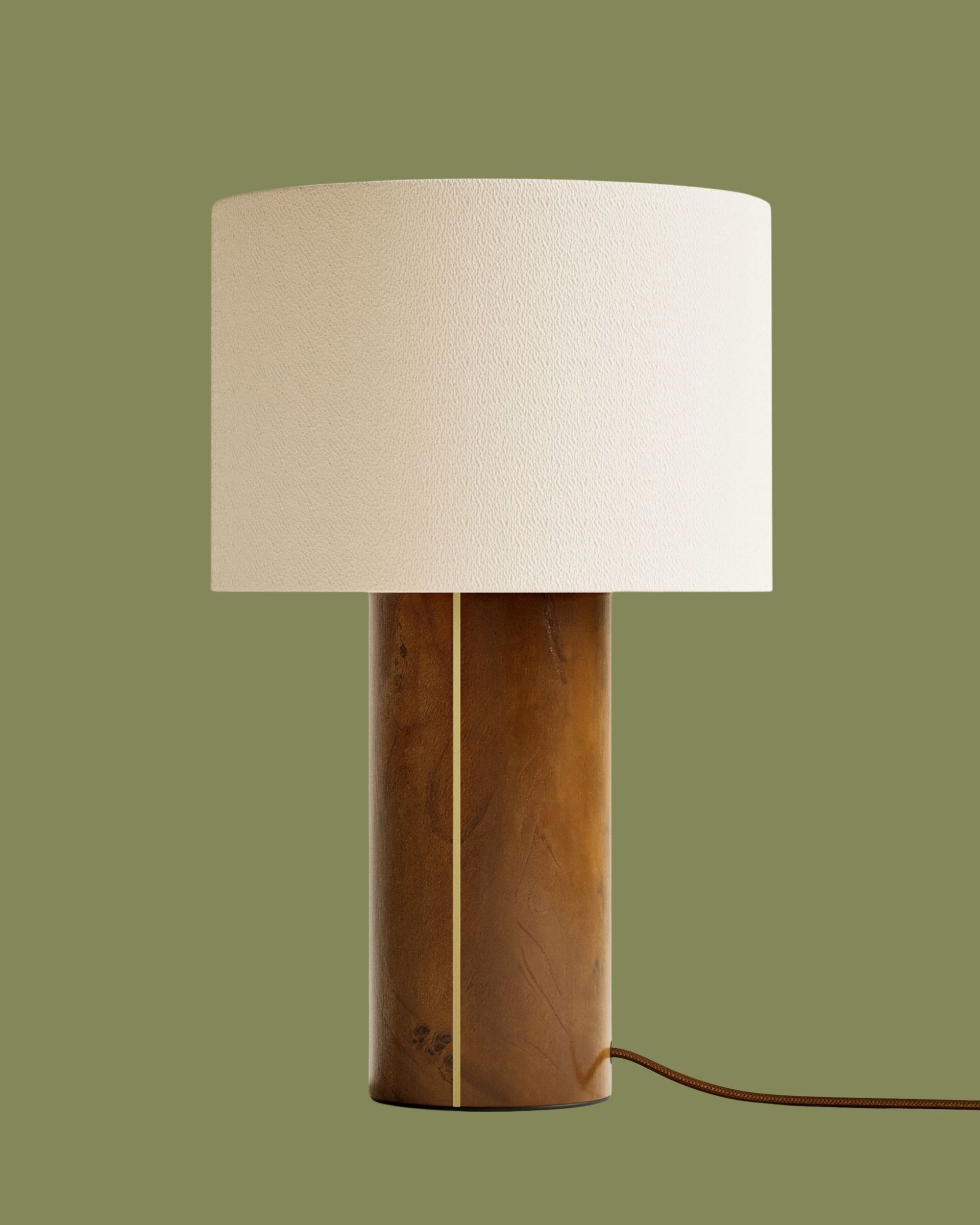M&amp;amp;S, Burl Brass Inlay Table Lamp