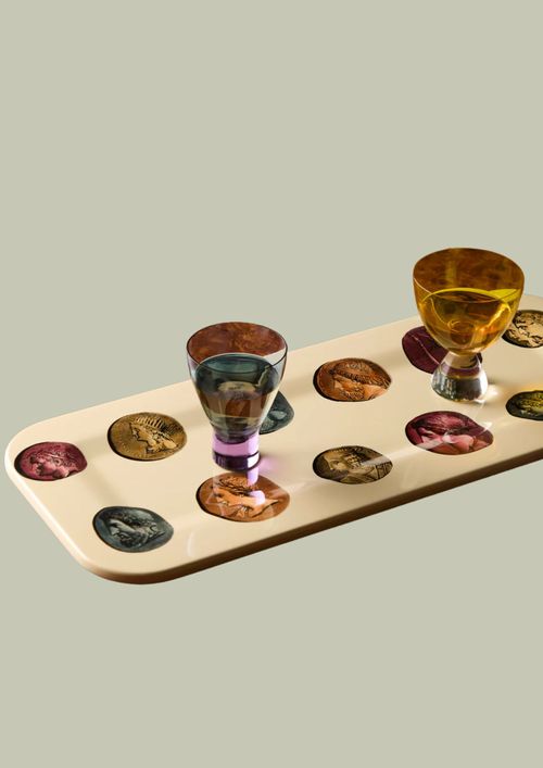 Cammei Hand-Painted Wood Tray