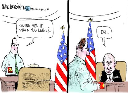 Political Cartoon U.S. Putin Trump presidency