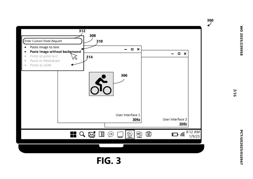 A new patent detailing Clipboard enhancements