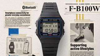 Casio's latest retro smartwatch is the F-B100W, with step counting included
