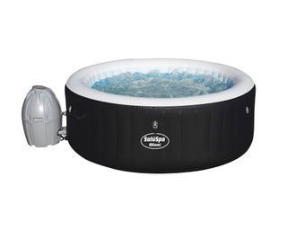 Bestway Miami hot tub in navy blue cut out with pump