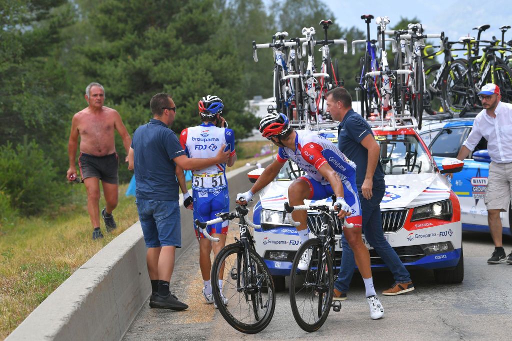Thibaut Pinot (Groupama-FDJ) abandons the Tour de France on stage 19