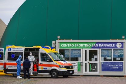 Coronavirus hospitalizations in Italy.