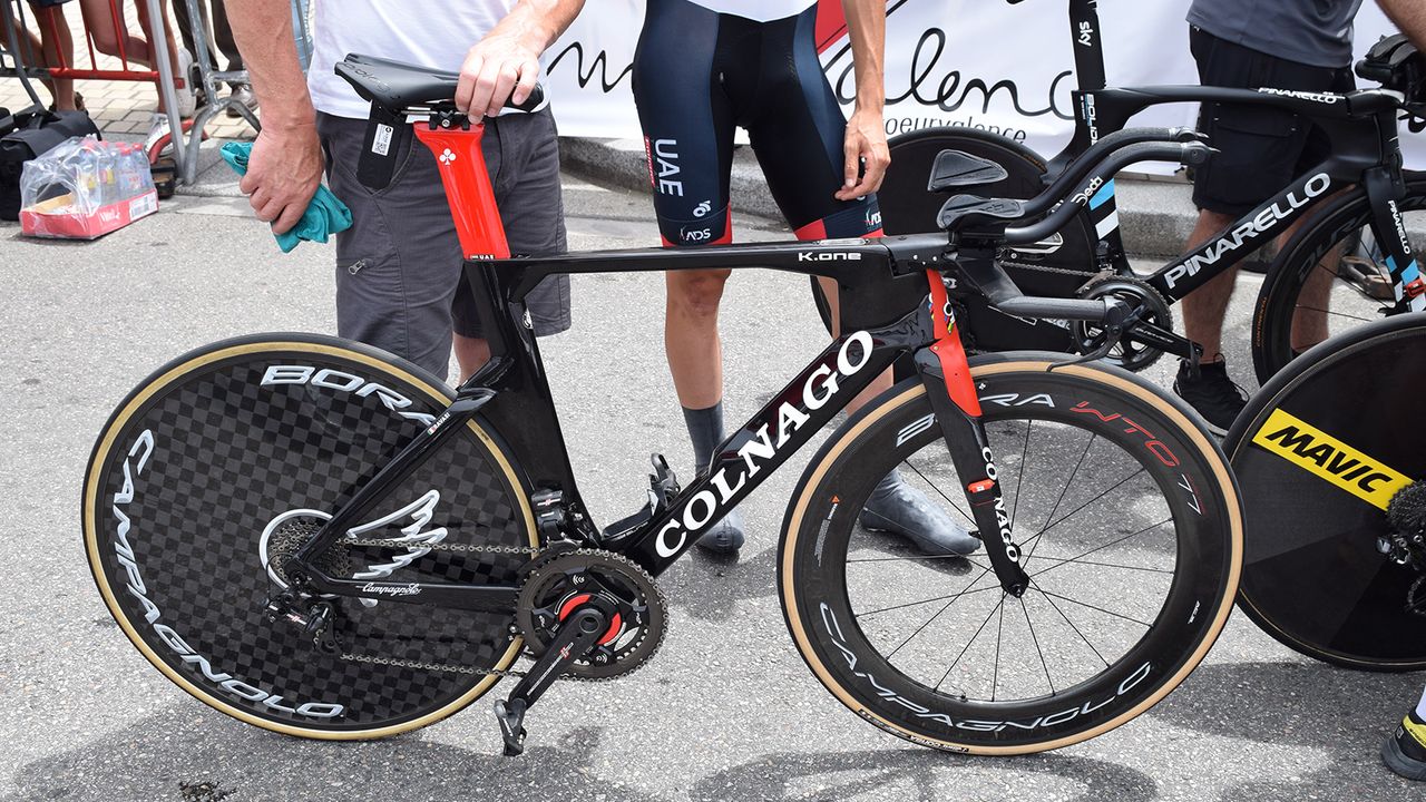 UAE Team Emirates use the Colnago K.One as their time trial bike