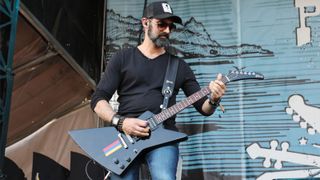 Cesar Gueikian plays with Better Than Ezra during day one of the 2022 Pilgrimage Music & Cultural Festival on September 24, 2022 in Franklin, Tennessee. 