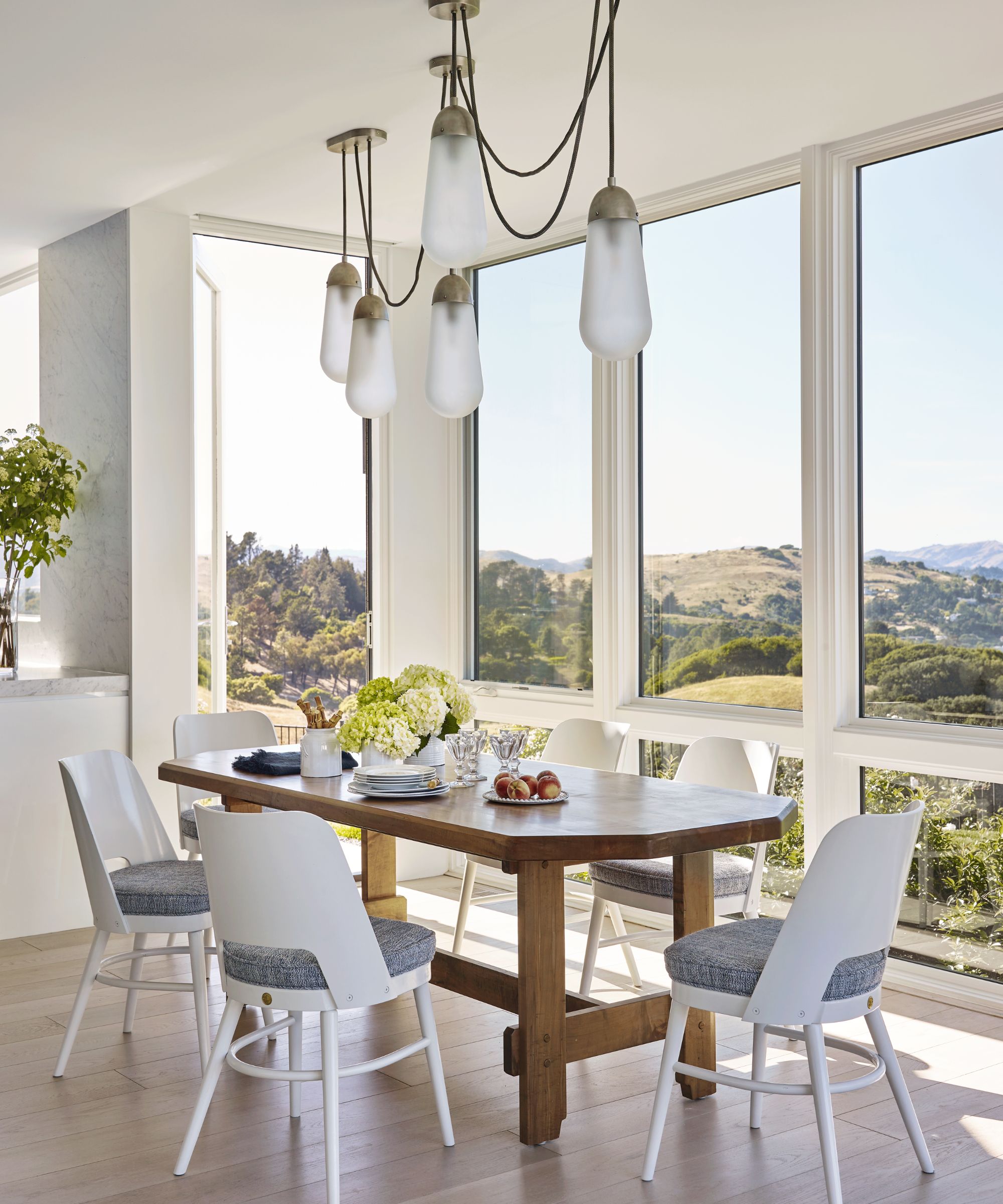 eat-in kitchen with hill views