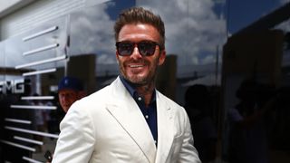 David Beckham in the paddock prior to the F1 2022 Miami Grand Prix on May 8, 2022.