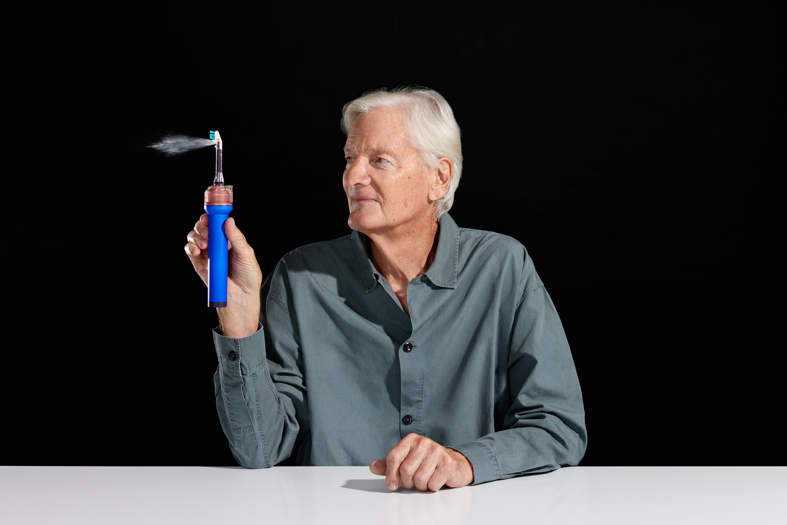 Sir James Dyson and Dyson CameraJet Toothbrush