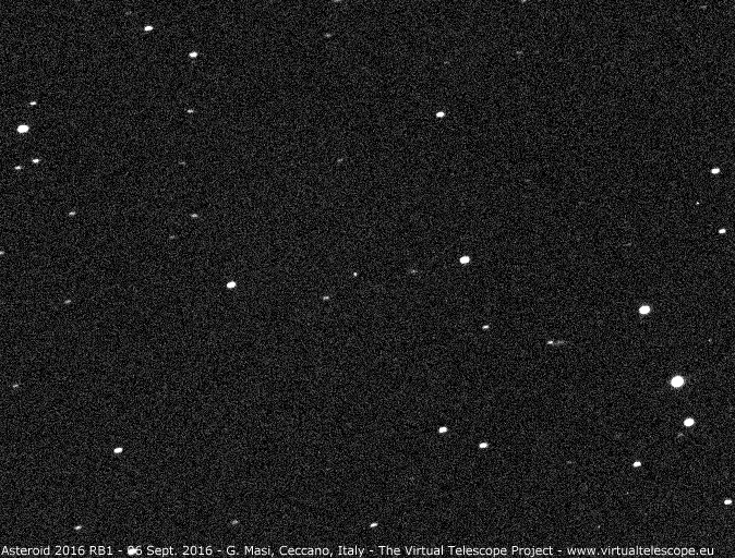 Animation of Asteroid 2016 RB1 in motion on Tuesday (Sept. 6).