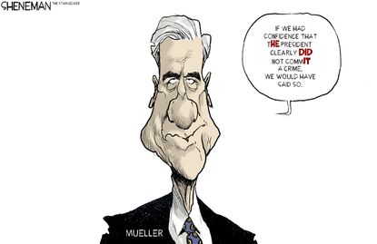 Political Cartoon U.S. Mueller Report Impeachment Trump