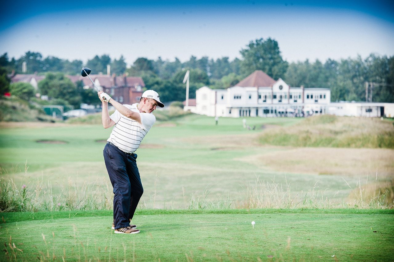 Reader Sean Wheatley fires one away on the 18th tee at Hillside on #TheOpenRoadtrip