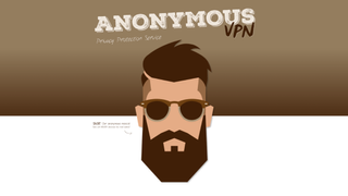Anonymous VPN homepage screenshot