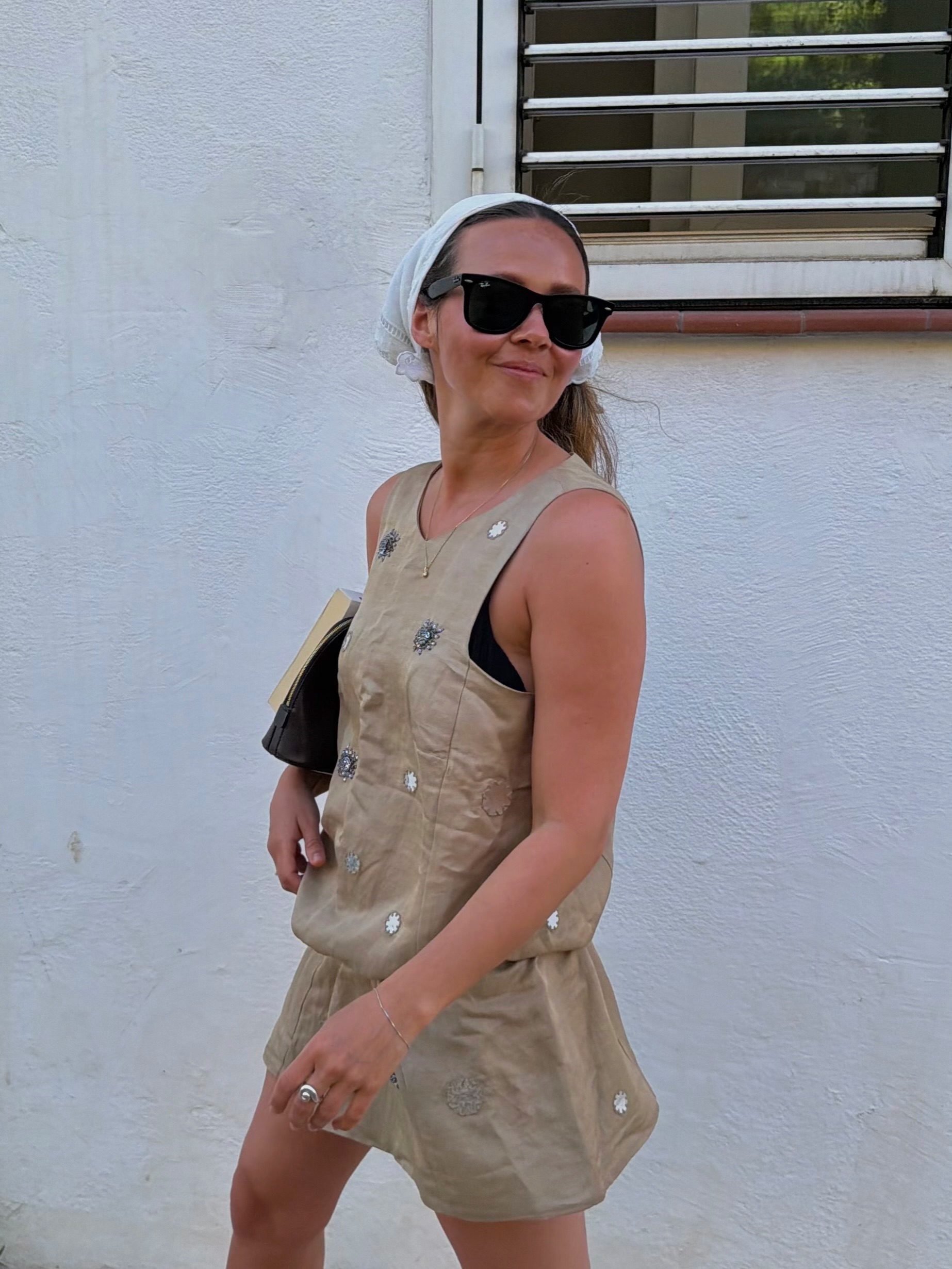 A woman wearing beaded skirt trend for summer 2026.