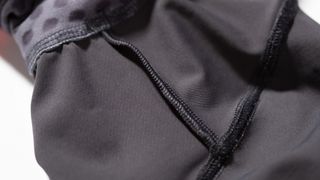 Castelli Free Aero RC bib shorts detail of seam without a flatlock stitch