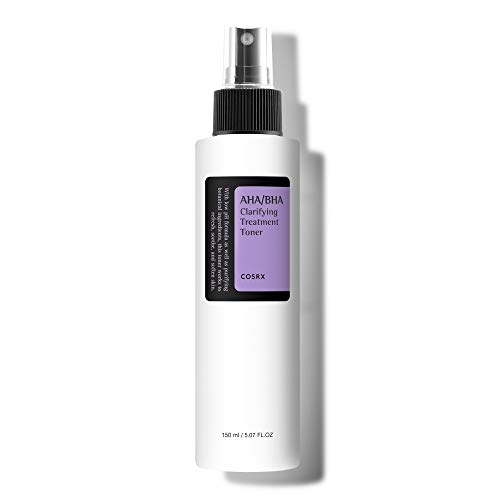 Cosrx Aha/bha Treatment Toner Facial Exfoliating Spray With Glycolic Acid, Blemish Control and Oil Balancing Korean Toner, Gentle Exfoliation and Minimizing Whiteheads and Pores Korean Skincare 150ml
