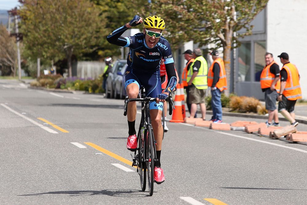 Roman van Uden of Auckland finishes first in stage one of the Tour of Southland