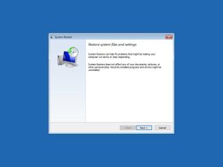 System Restore wizard