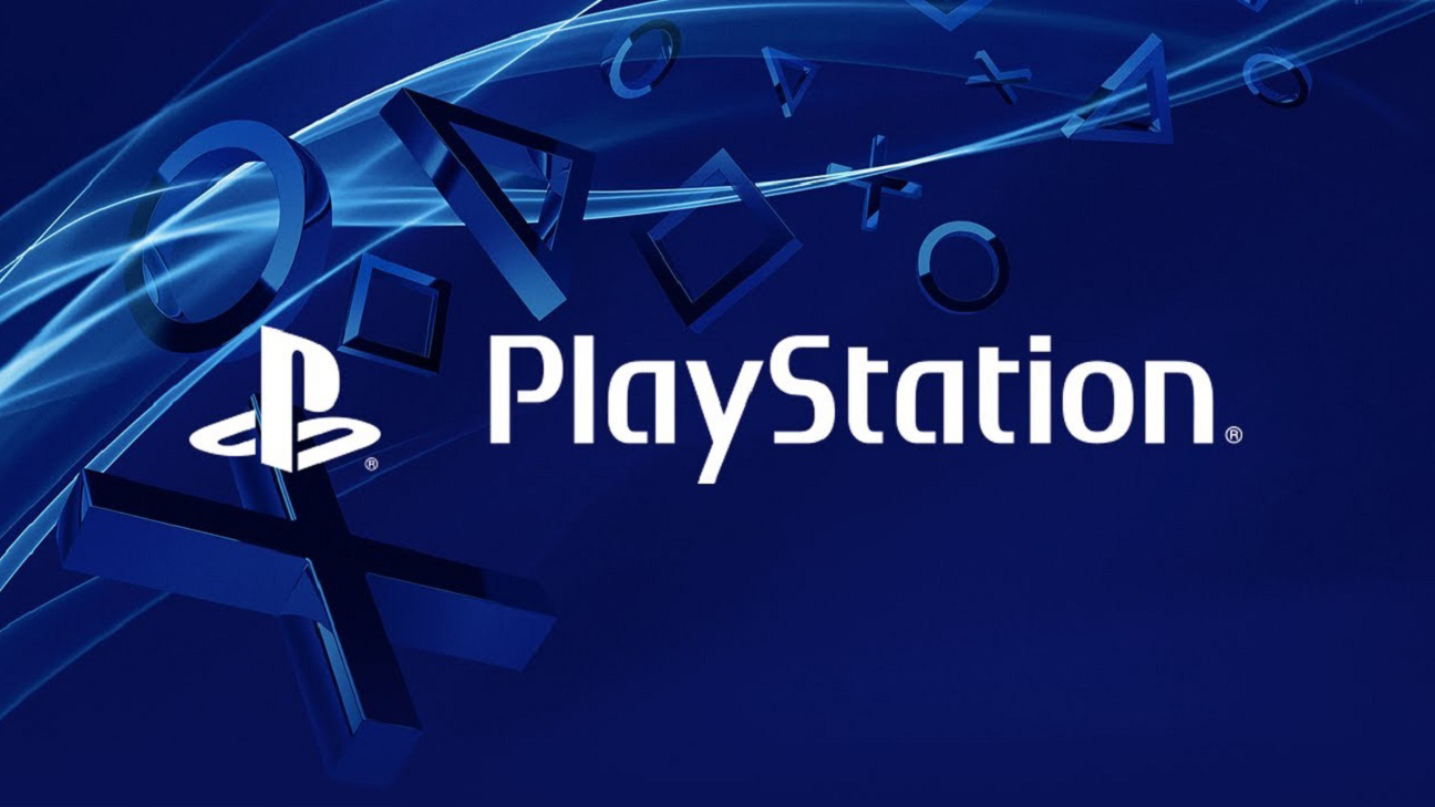 PlayStation logo on a blue background