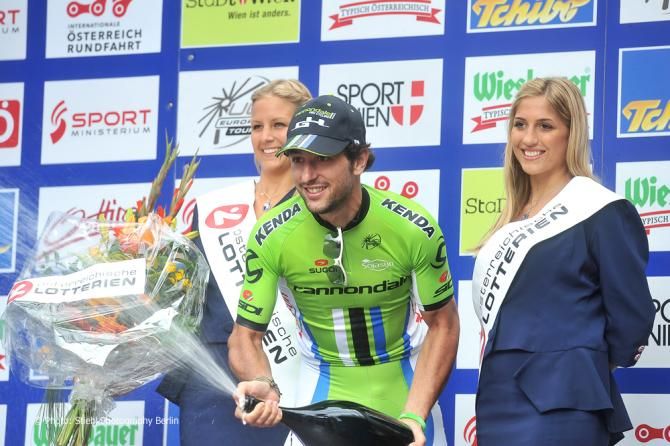 Oscar Gatto celebrating a champagne moment
