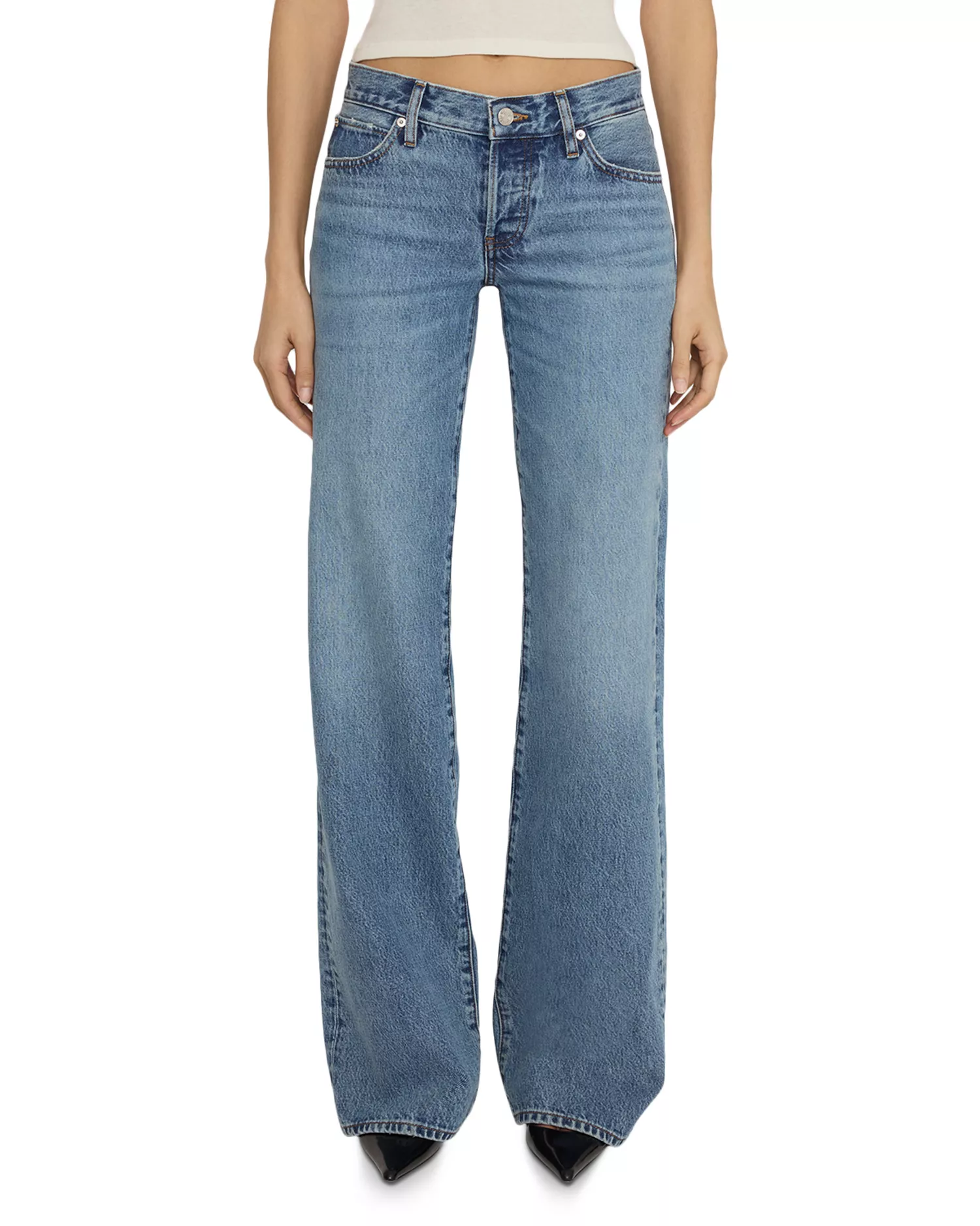 The Gray Low Rise Wide Leg 34" Jeans