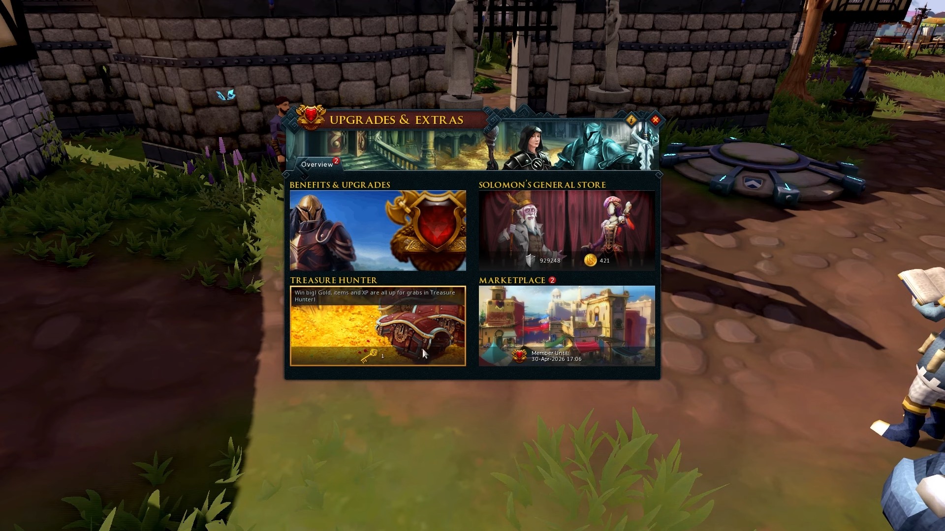 RuneScape shop interface