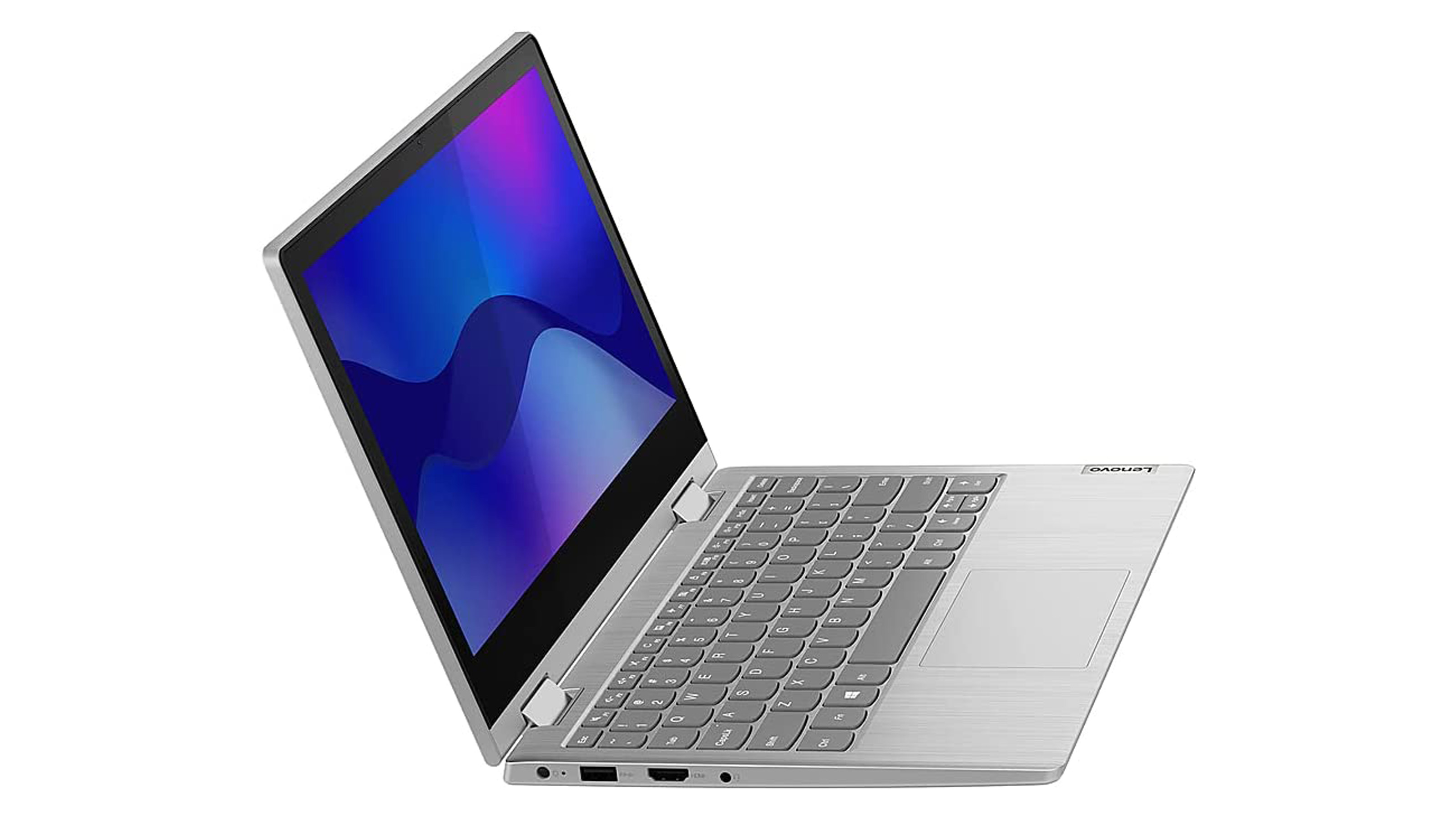 Lenovo IdeaPad Flex 3 Chromebook på en hvid baggrund