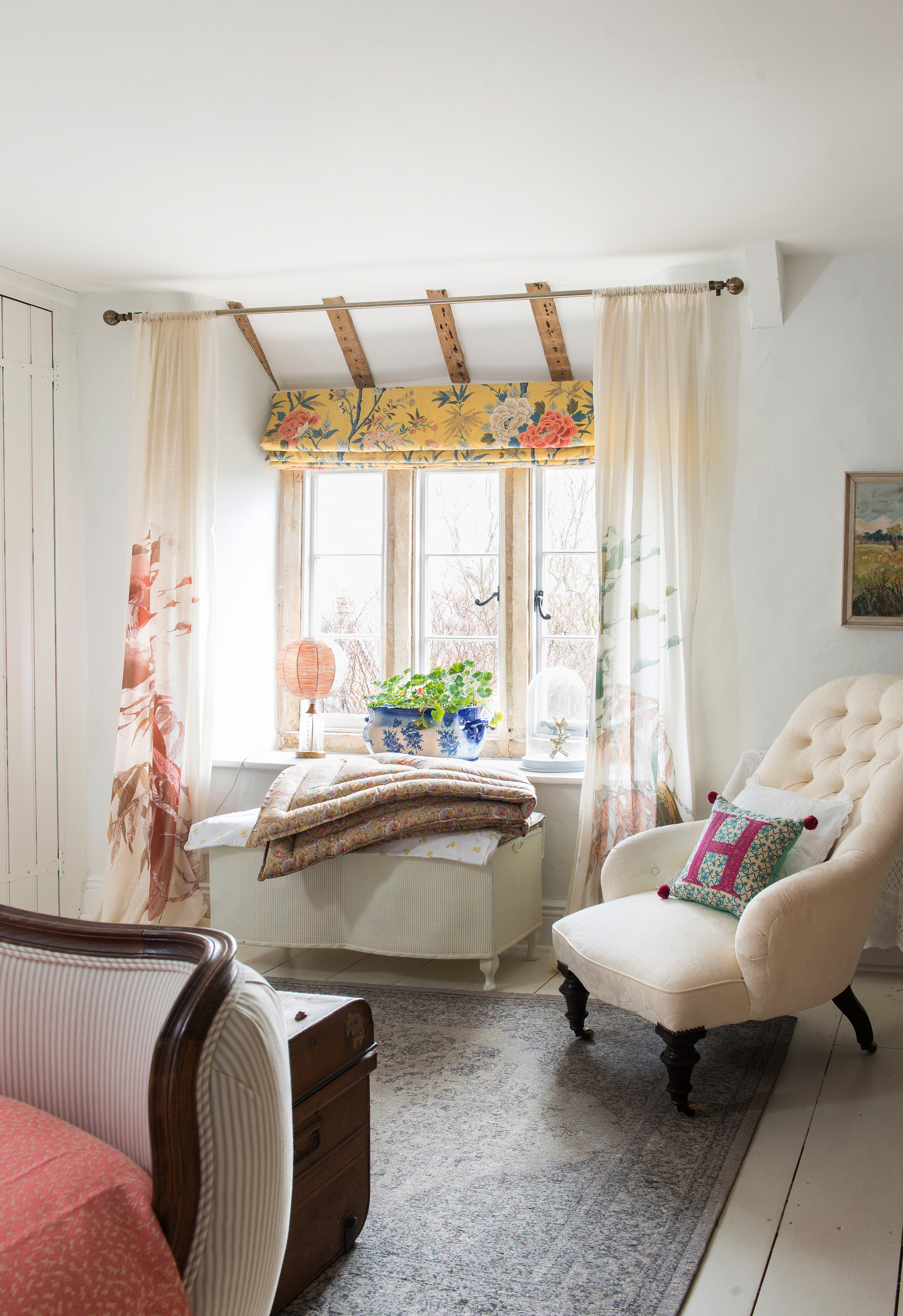 Cottage bedroom window