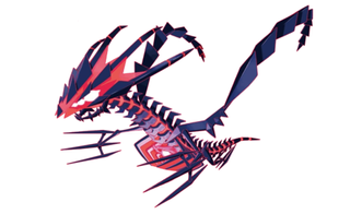 A skeletal dragon-like fantasy creature