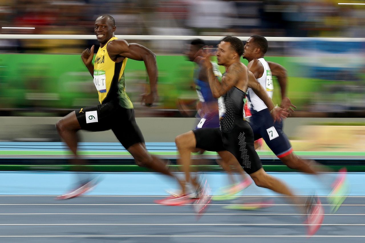 Usain Bolt of Jamaica competes in the Men&amp;#039;s 100 meter semifinal on Day 9 of the Rio 2016 Olympic Games in Rio de Janeiro, Brazil.