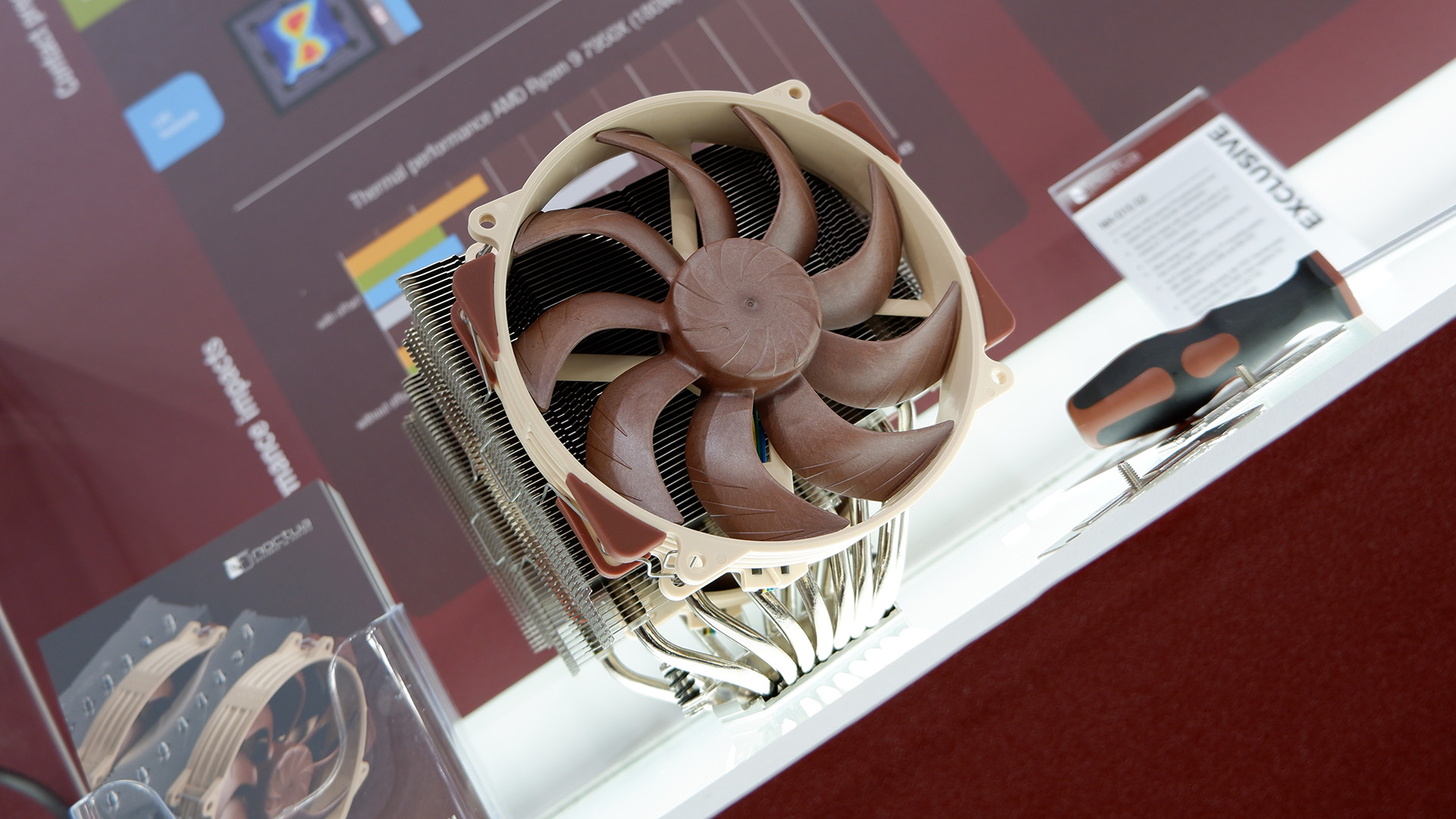 A Noctua air cooler on show at Computex