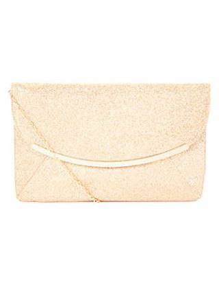 New Look glitter clutch, Was £12.99, Now £8