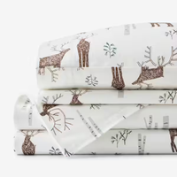 2. Holiday print classic cotton flannel sheet set: was from $129from $96.75 at The Company Store