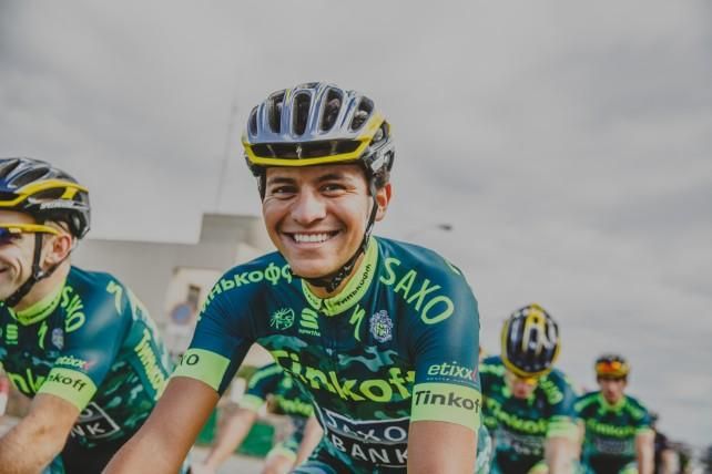 Tinkoff-Saxo trains in Gran Canaria.